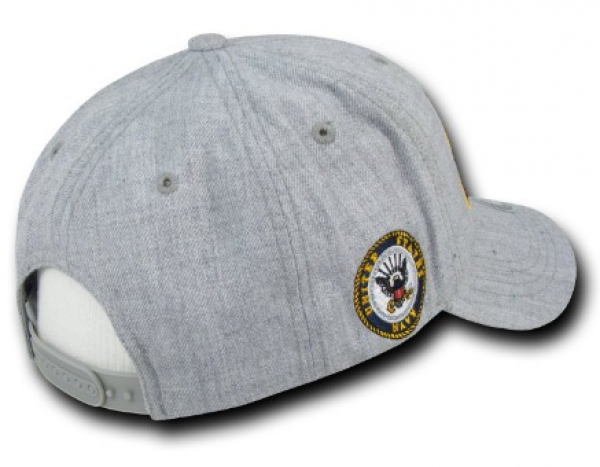 Heather Grey NAVY Military Cap