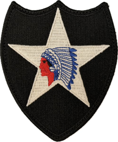 US ARMY 2nd Infantry Division "INDIAN HEAD" Klett Patch Full Color