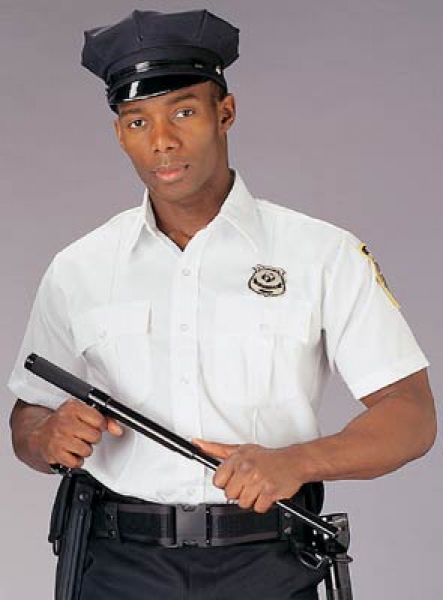 US POLICE AND SECURITY WHITE SHORT SLEEVE UNIFORM HEMD