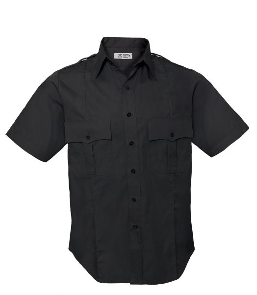 NAVY BLUE SHORT SLEEVE POLICE AND SECURITY UNIFORM SHIRT