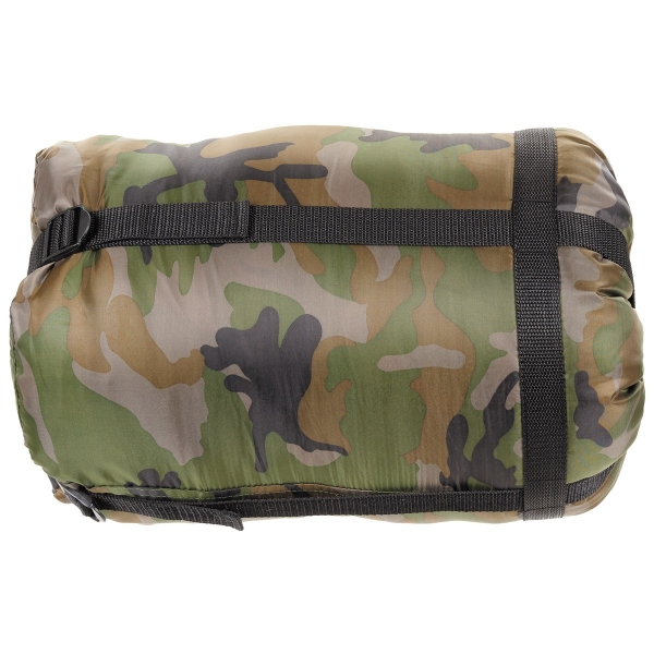 Mumienschlafsack Woodland Camouflage mit 2-lagige Füllung