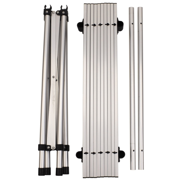 Camping Rolltisch Alu Gestell klappbar 58 x 58 cm