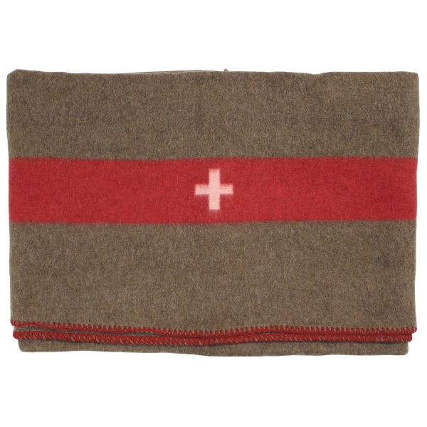Swiss Army Woll Decke braun 200 x 140 cm