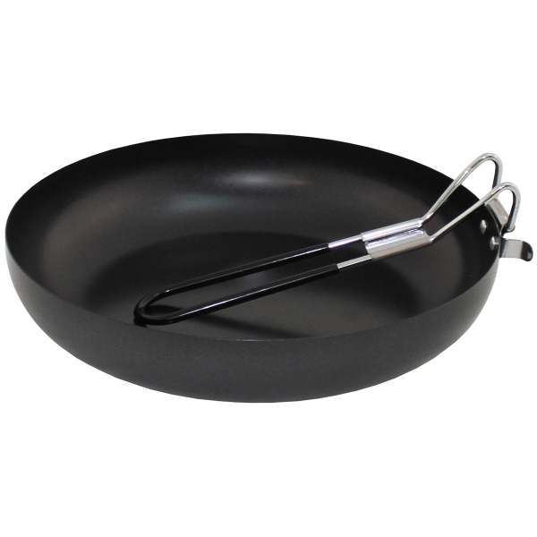 Bratpfanne mit Klappstiel und Emaille Deckel