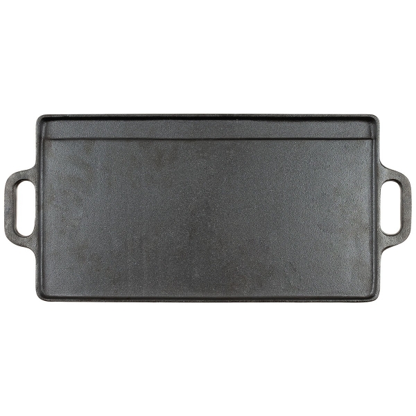 Grillplatte Gusseisen mit 2 Griffe, ca. 50 x 23 x 1,5 cm