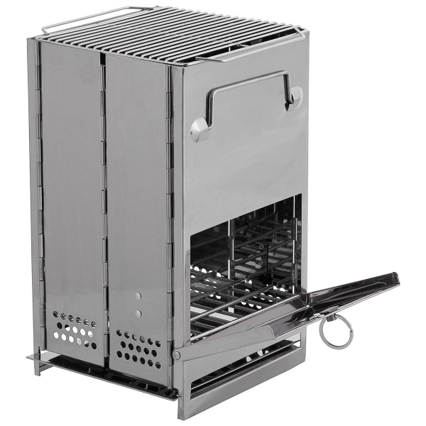 FOX Outdoor Raketenofen mit Rost faltbar mittel Edelstahl