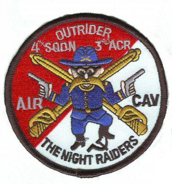 Air Cavalry OUTRIDER 4TH SQDN 3RD ACR THE NIGHT RAIDERS