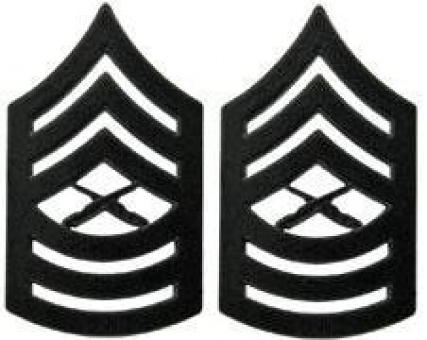 US Marine Corps Master Sergeant MARINES Black metal