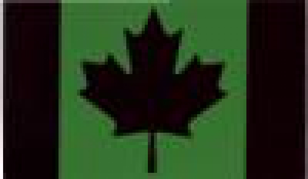 CANADA FLAGS INFRARED OD Green Velcro patch