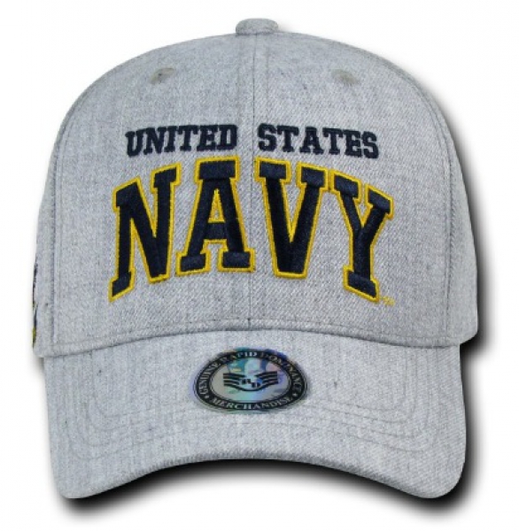 Heather Grey NAVY Military Cap