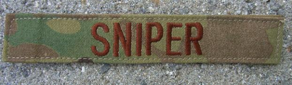 SNIPER US Army MULTICAM Velcro Uniform tab