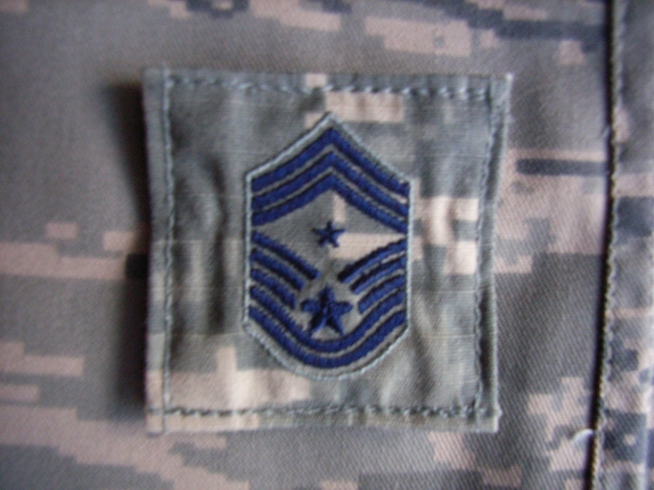 First Sergeant E-9 US Airforce ABU Velcro Rank Digital Uniform Insignia Abzeichen