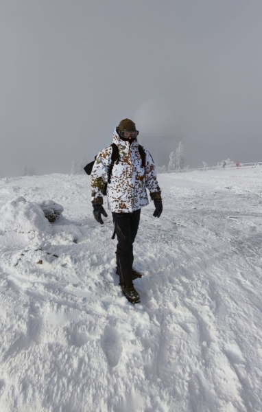 Snow Camo ECWCS Cold Weather Regenjacke mit Kapuze