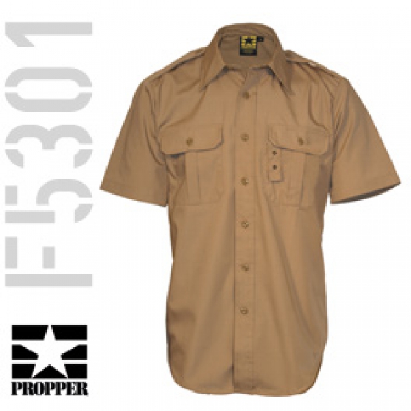 US PROPPER Short Sleeve Tactical Battle Rip Shirt - Khaki