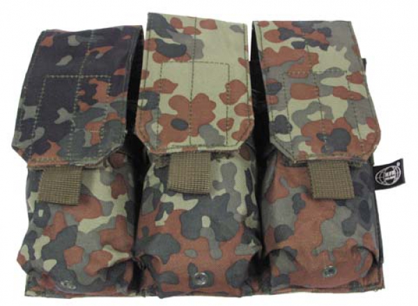 Bundeswehr BW Flecktarn dreifach Magazintasche MOLLE Modular System