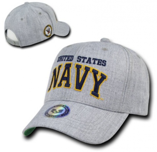 Heather Grey NAVY Military Cap