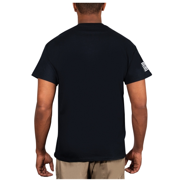 US Flag / USMC Eagle, Globe, & Anchor T Shirt Black