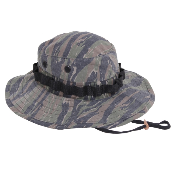 US VINTAGE VIETNAM STYLE ARMY BOONIE HAT TIGER STRIPE CAMO