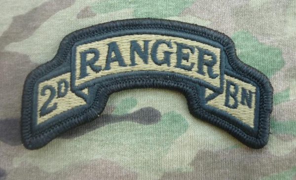 US ARMY 75th Ranger Regiment 2nd BN (Bataillion) MultiCam OCP Scroll Patch