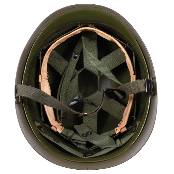 US ARMY M1 Stahlhelm mit Wooland Camouglage Cover u. Cat Eye Band