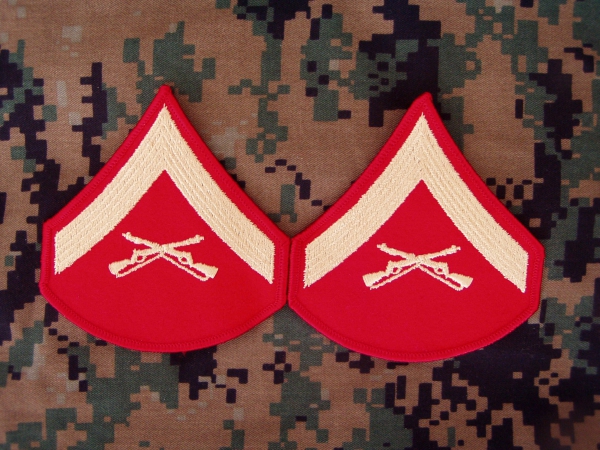 Lance Corporal US Marine Corps Uniform Abzeichen
