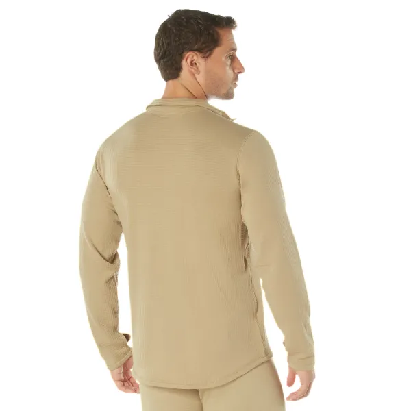 Military Gen III Level 2 ECWCS Mid-Weight Underwear Top SAND