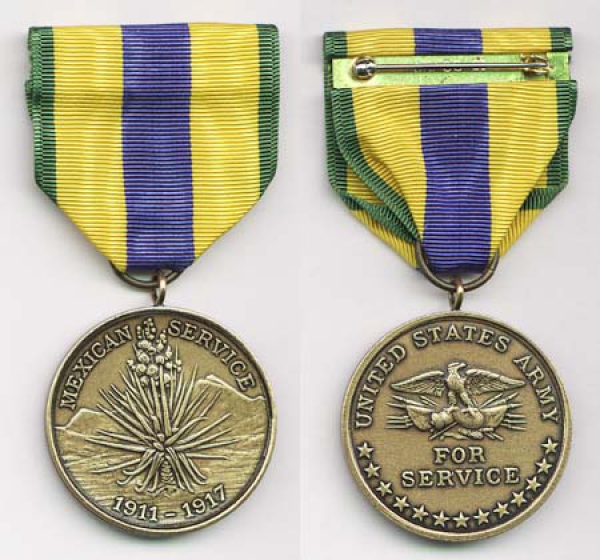US Army Mexican Service Medal Uniform Orden