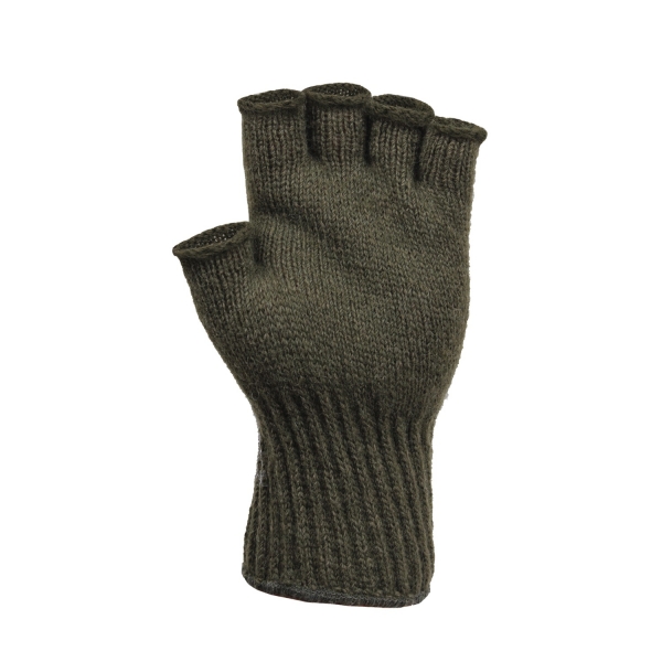 US Army Fingerless Wool Gloves Oliv Drab