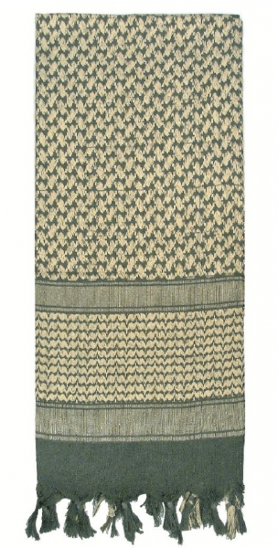 Shemagh Tuch mit Fransen foliage-sand115x110cm