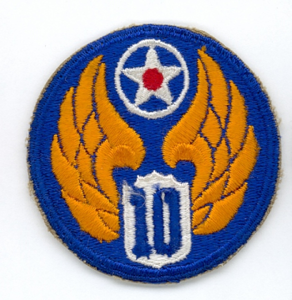 10th USAAF Uniform Abzeichen patch WWII