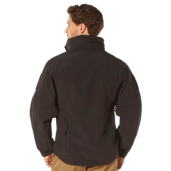SPECIAL OPS TACTICAL SOFT SHELL FLEECE JACKET BLACK