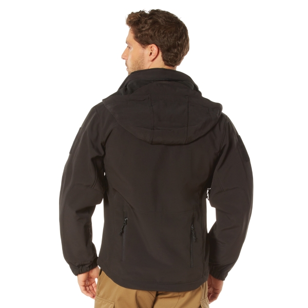 SPECIAL OPS TACTICAL SOFT SHELL FLEECE JACKET BLACK