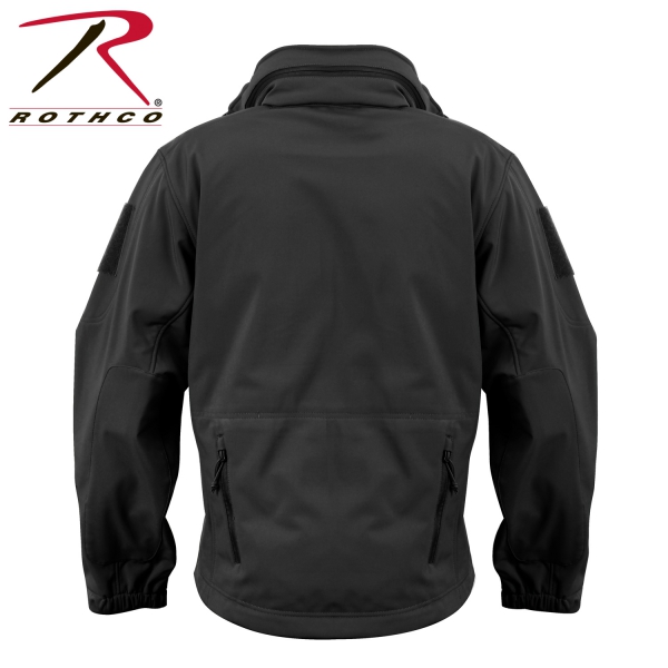 SPECIAL OPS TACTICAL SOFT SHELL FLEECE JACKET BLACK