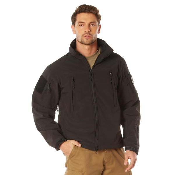 SPECIAL OPS TACTICAL SOFT SHELL FLEECE JACKET BLACK