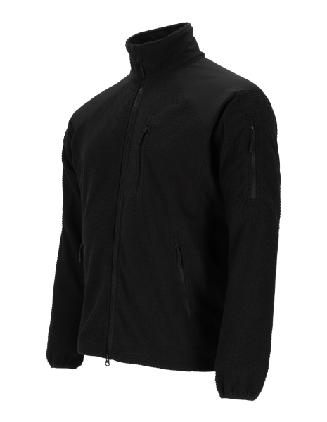 A.B. Grid Fleece-Jacke Operator Schwarz