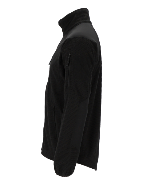 A.B. Grid Fleece-Jacke Operator Schwarz