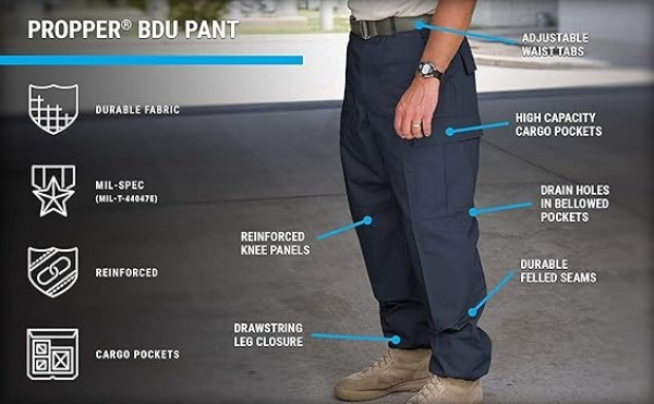 US Navy Dark blue BDU Hose blau