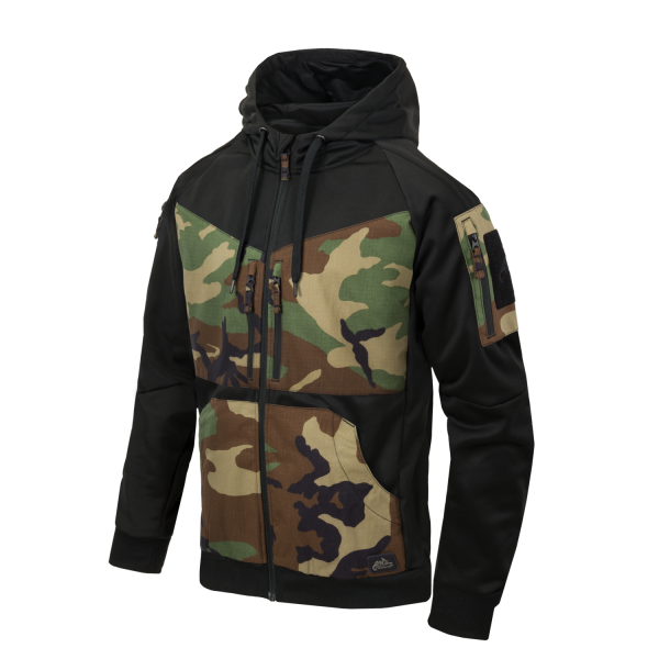 HELIKON TEX ROGUE Hoodie (FullZip) - US Woodland Camouflage