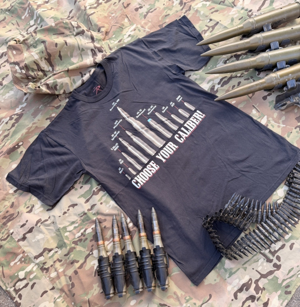 ROTHCO VINTAGE BLACK 'CHOOSE YOUR CALIBER' T-SHIRT