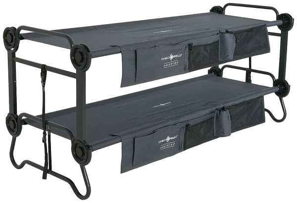 Disc-O-Bed L Etagenbett mit Seitentaschen Anthrazit