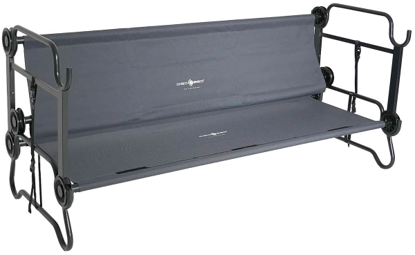 Disc-O-Bed L Etagenbett mit Seitentaschen Anthrazit