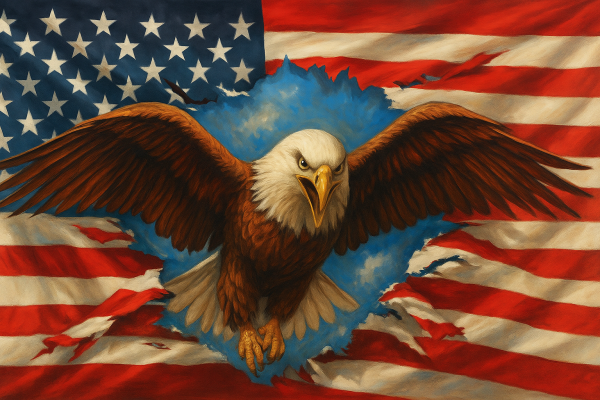 Flagge USA mit Adler 90 x 150 cm