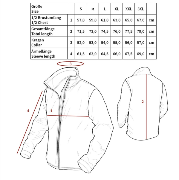 Hoodie Fleece Jacke Oliv