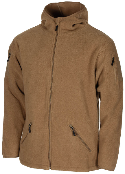 Hoodie Fleece Jacke Tactical Coyote