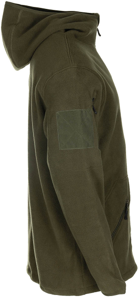 Hoodie Fleece Jacke Oliv