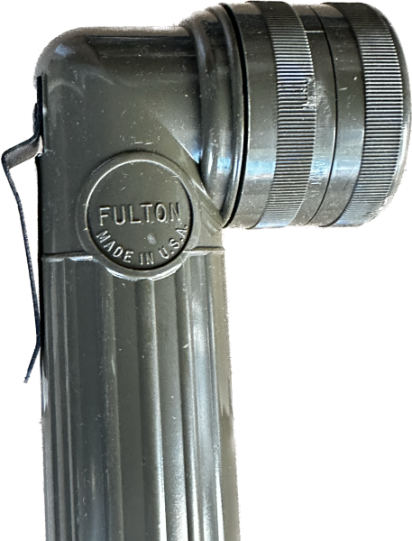 US ARMY FULTON "D" ANGLE HEAD FLASHLIGHT OD