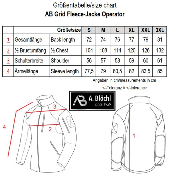 A.B. Grid Fleece-Jacke Operator Coyote
