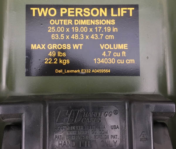 US Army HARDIGG Case