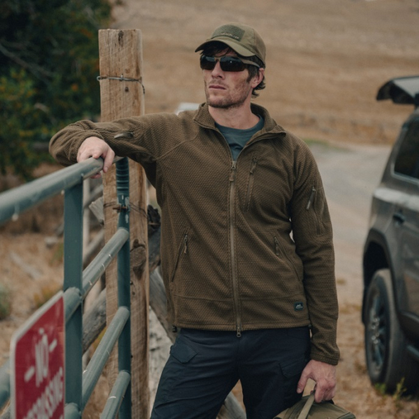 Helikon Tex ALPHA TACTICAL Jacket Grid Fleece Coyote