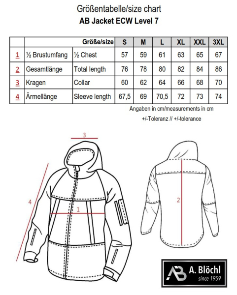 AB Kälteschutzjacke ECW Level 7 Schwarz